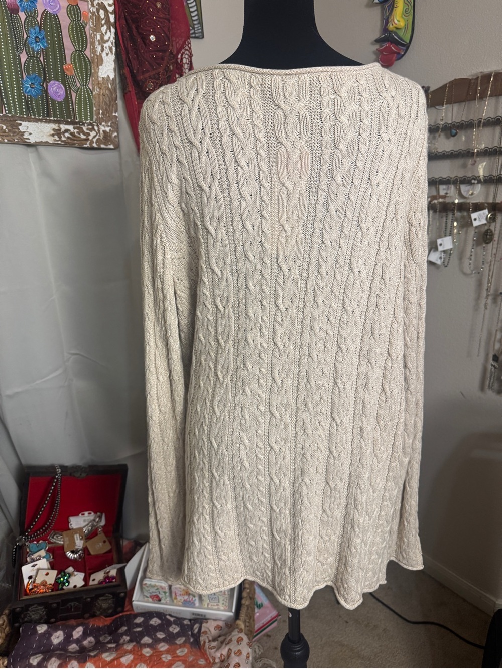 Womens Ralph Lauren cable knit light sweater - Picture 3 of 8